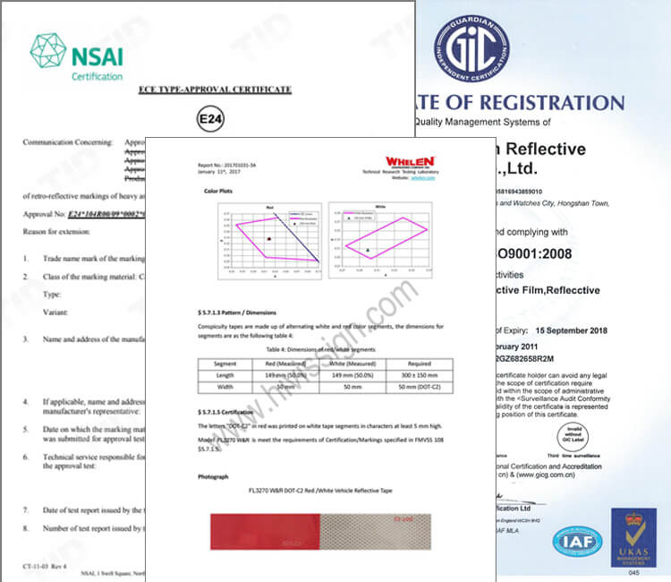 DOT C2 and ECE 104 certificate