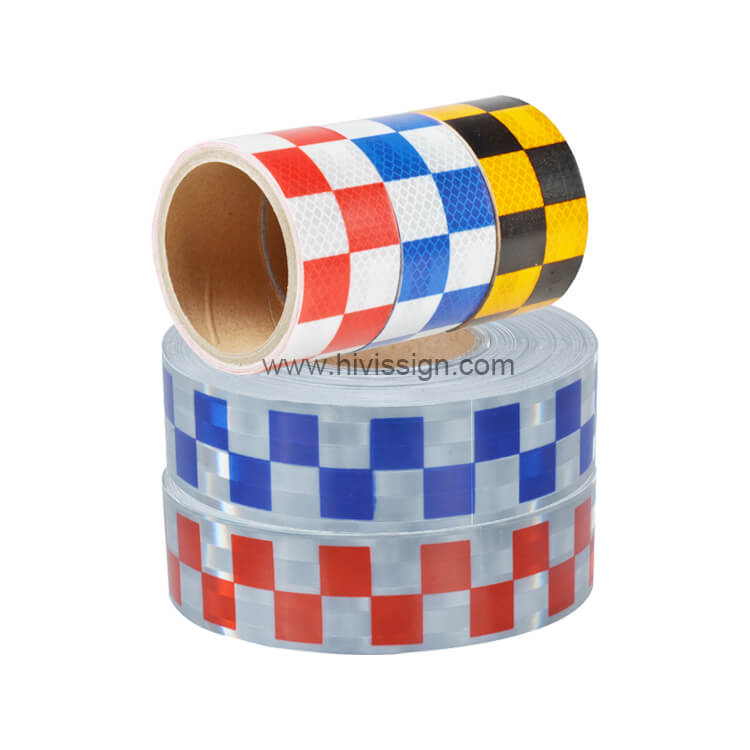 Checkered Reflective Tape Custom Material