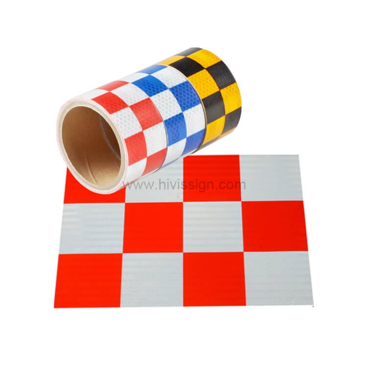 Checkered Reflective Tape Custom Size