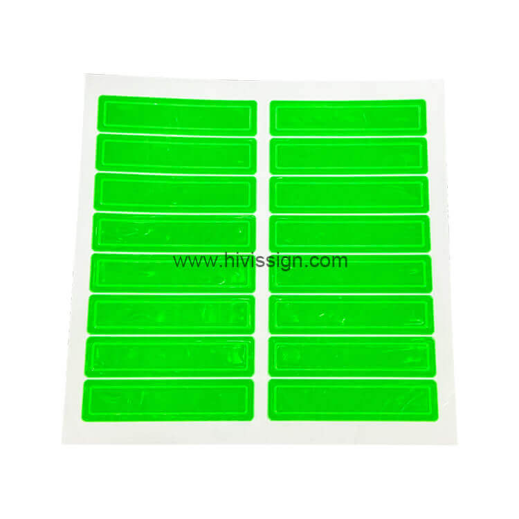 Lime Green Hard Hat Reflective Stickers