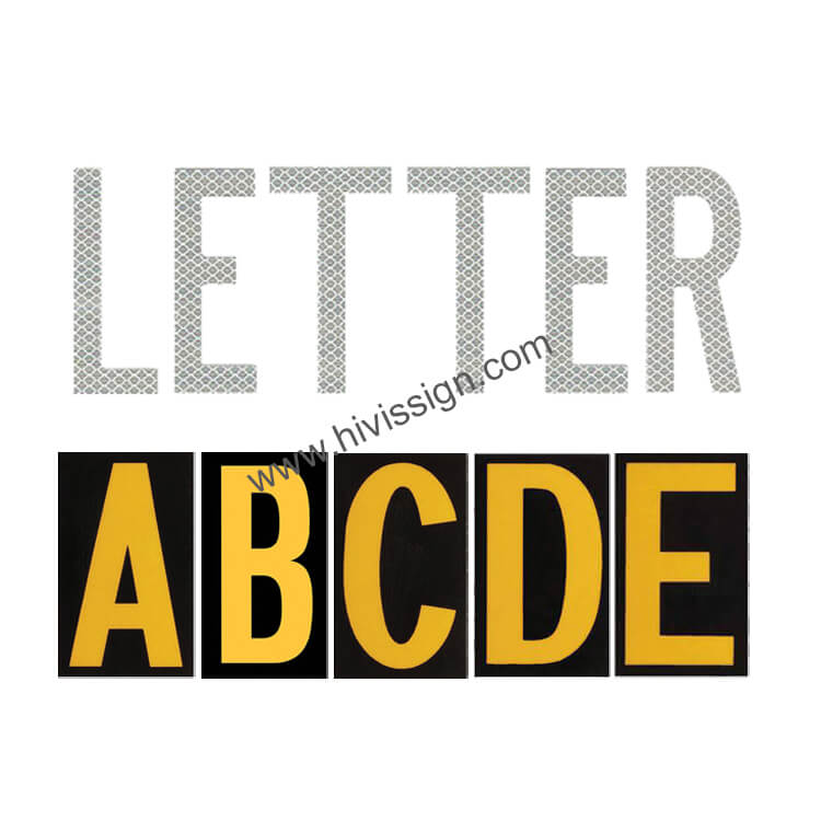 Reflective Letter, Number & Symbol Stickers Custom Suppliers