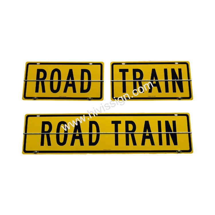 Hinged Road Train Signs