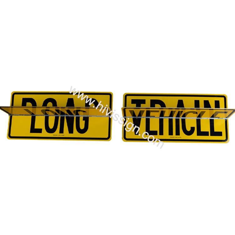 Metal Flip Long Vehicle & Road Train Sign