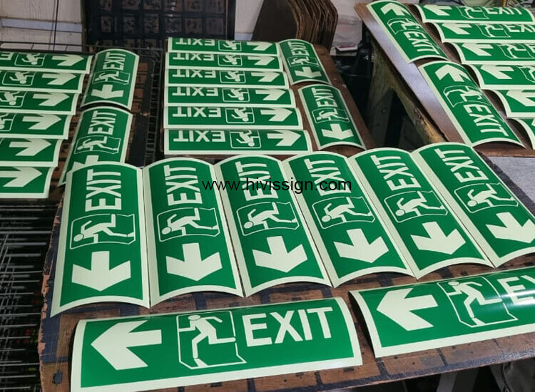 Photoluminescent Printable Vinyl For Emergency Exit Signs
