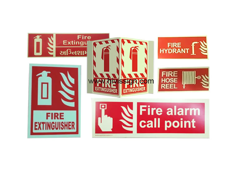 Photoluminescent Printable Vinyl For Fire Equipment Signs