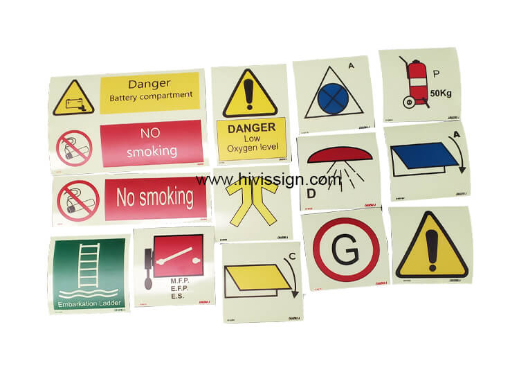 Photoluminescent Printable Vinyl For IMO Signs